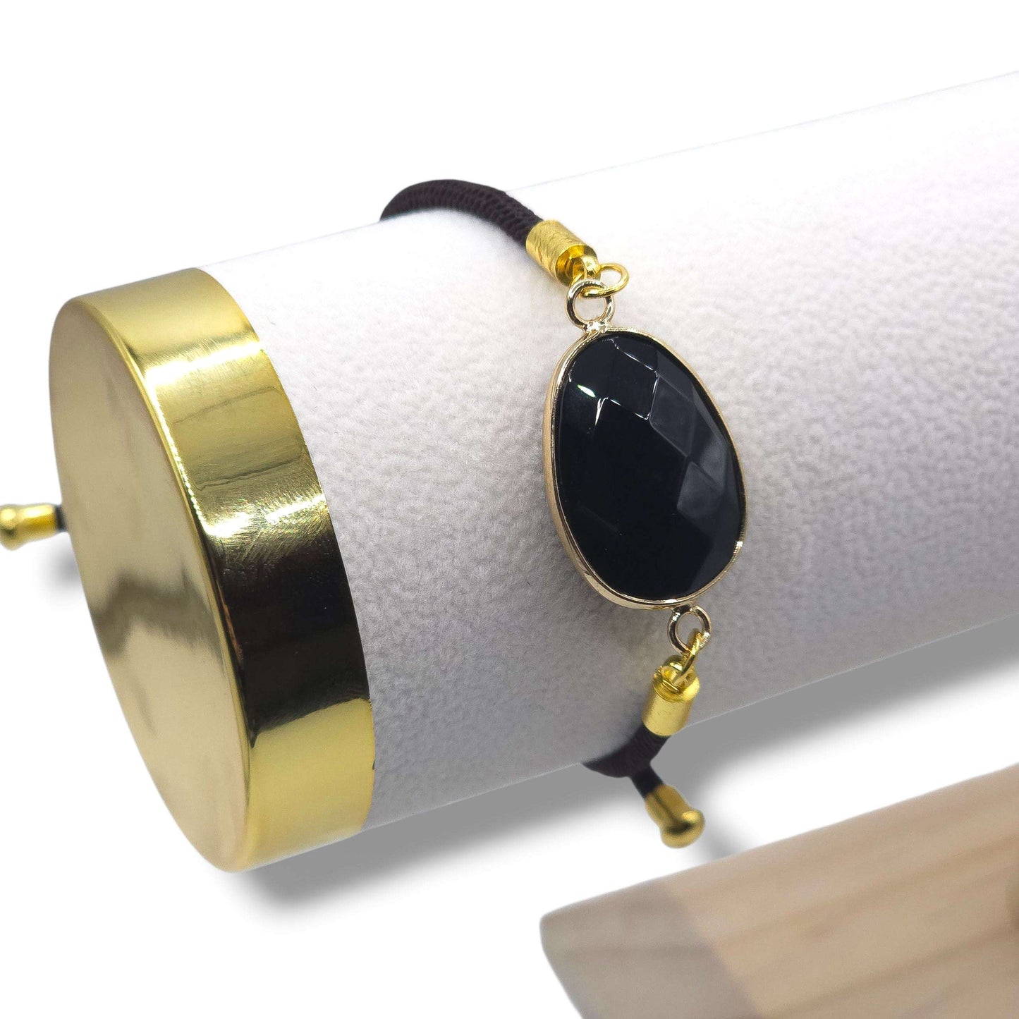 Bracelet Facetté OBSIDIENNE NOIRE A