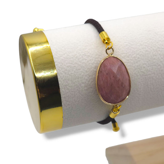 Bracelet Facetté RHODONITE A