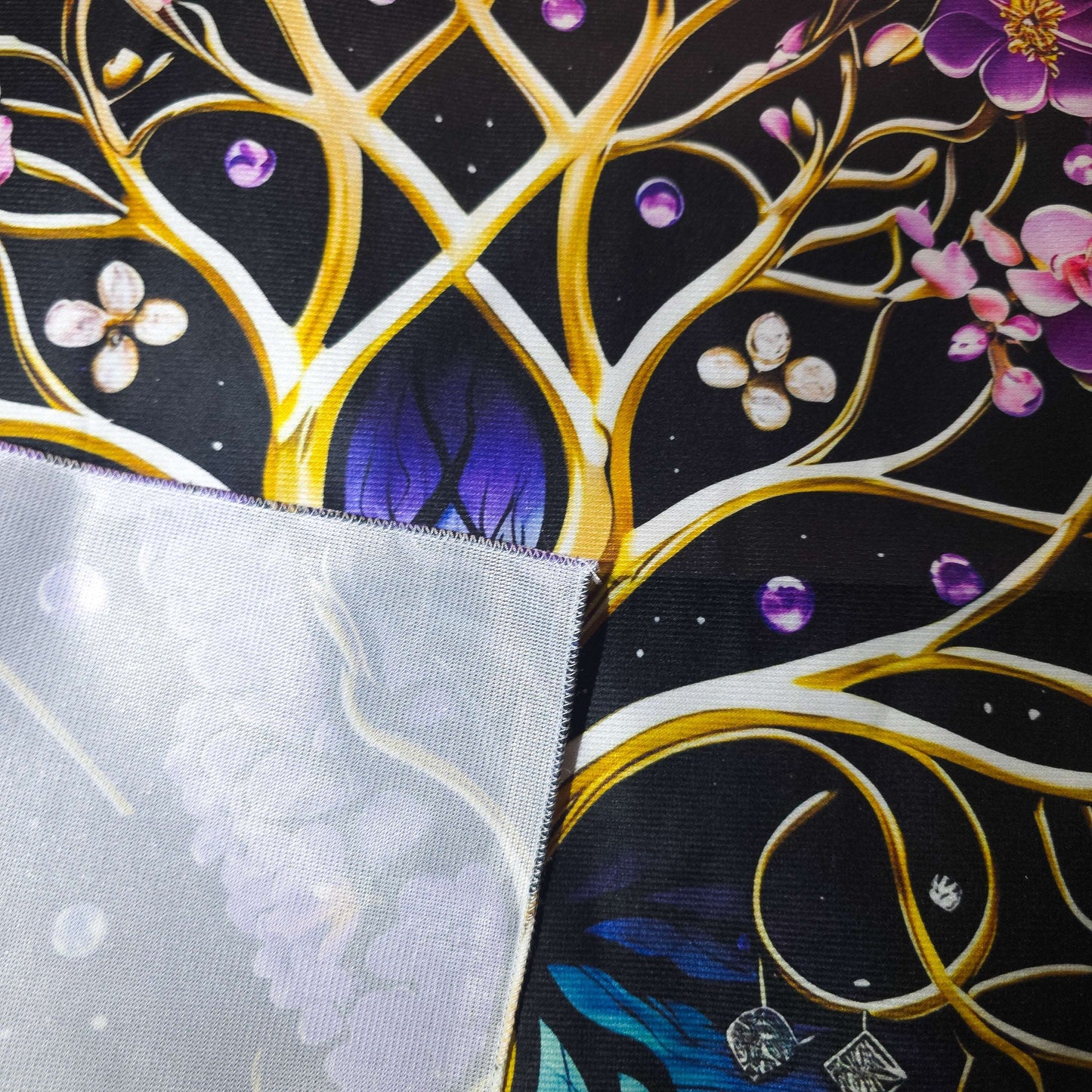 Nappe de Tarot ARBRE DE VIE FLEURI
