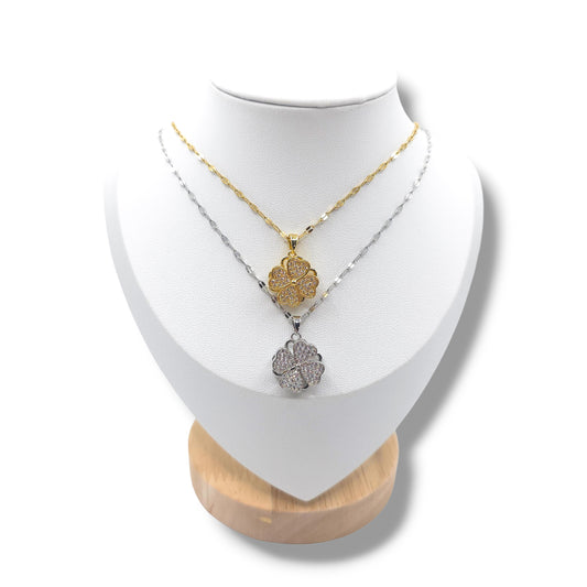 Collier Anti Stress TREFLE 4 FEUILLES