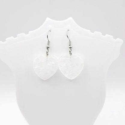 Boucles d'Oreilles COEUR CRISTAL DE ROCHE