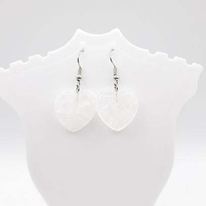 Boucles d'Oreilles COEUR CRISTAL DE ROCHE