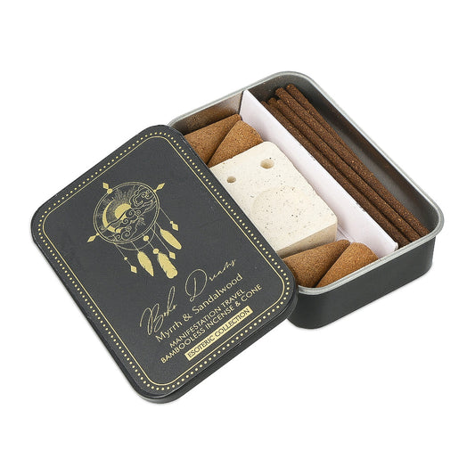 Encens  Boho Dreams & Porte-Encens en Boite Coulissante en fer
