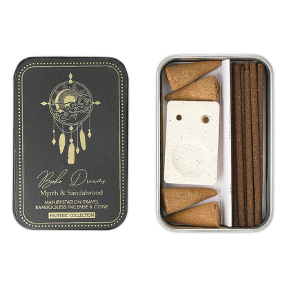 Encens  Boho Dreams & Porte-Encens en Boite Coulissante en fer