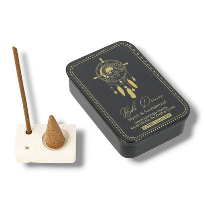 Encens  Boho Dreams & Porte-Encens en Boite Coulissante en fer