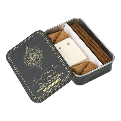Encens Eye of Providence & Porte-Encens en Boite Coulissante en fer