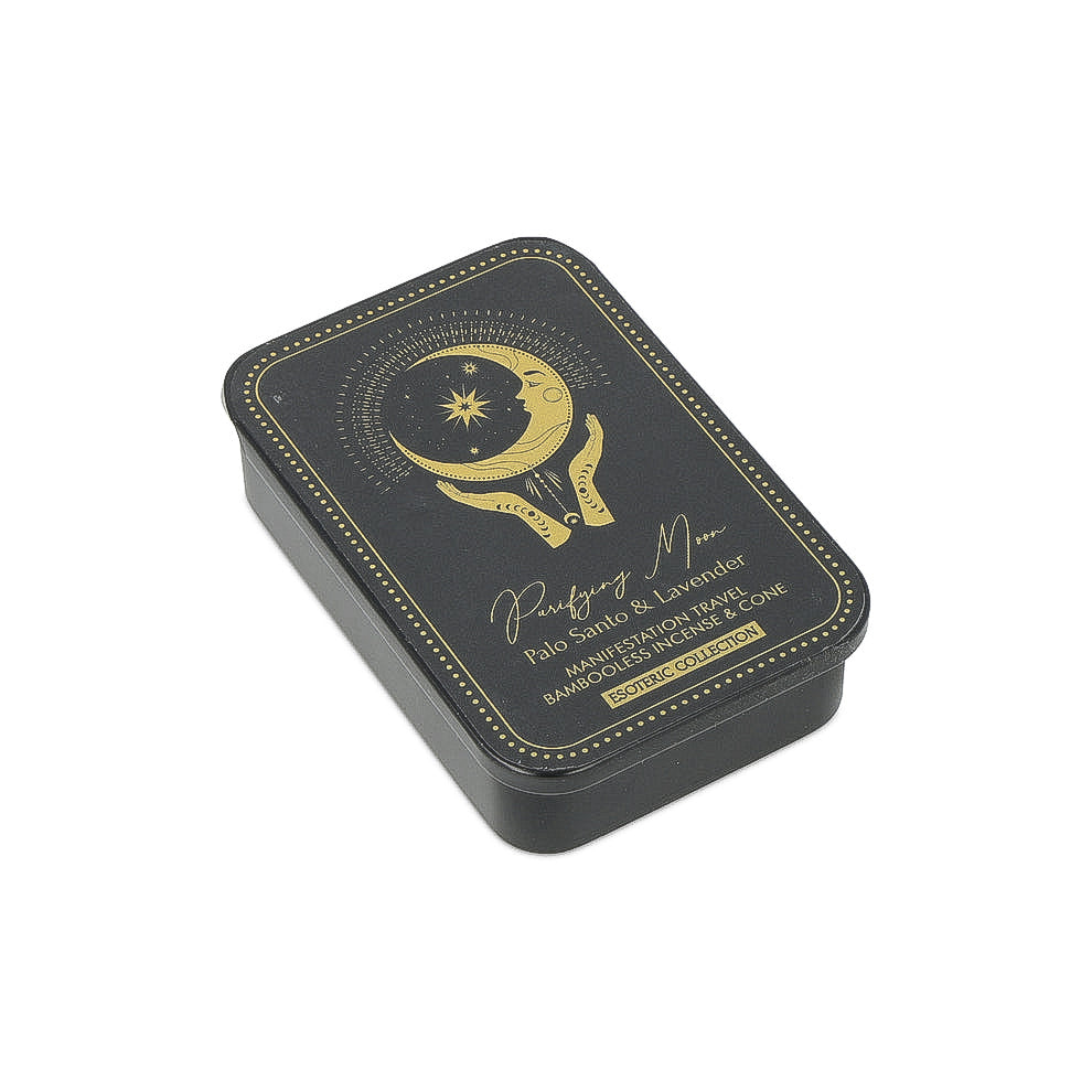 Encens Purifying Moon & Porte-Encens en Boite Coulissante en fer
