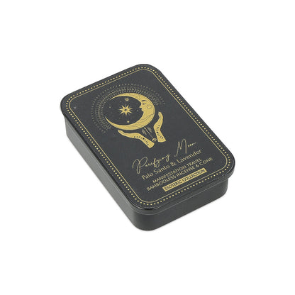 Encens Purifying Moon & Porte-Encens en Boite Coulissante en fer