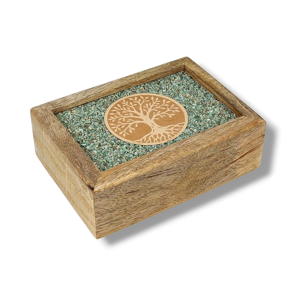 Boite à Bijoux ARBRE DE VIE AMAZONITE