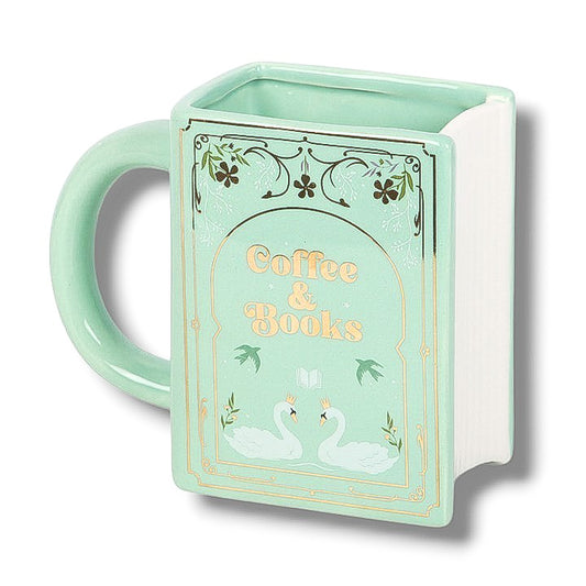 Tasse Livre "Coffee and Books" Verte