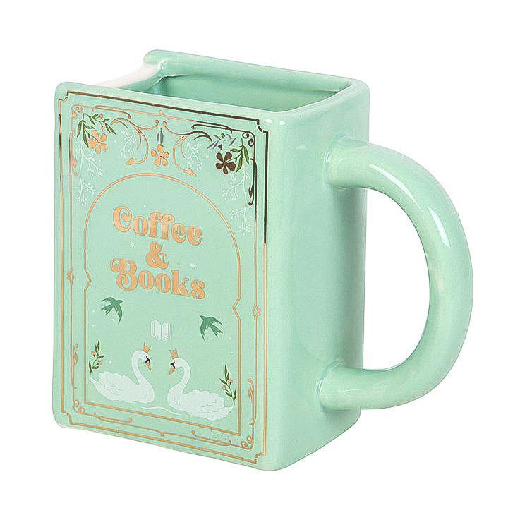Tasse Livre "Coffee and Books" Verte