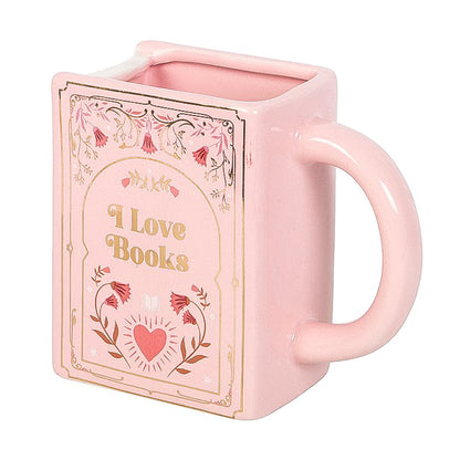 Tasse Livre "I Love Books" Rose