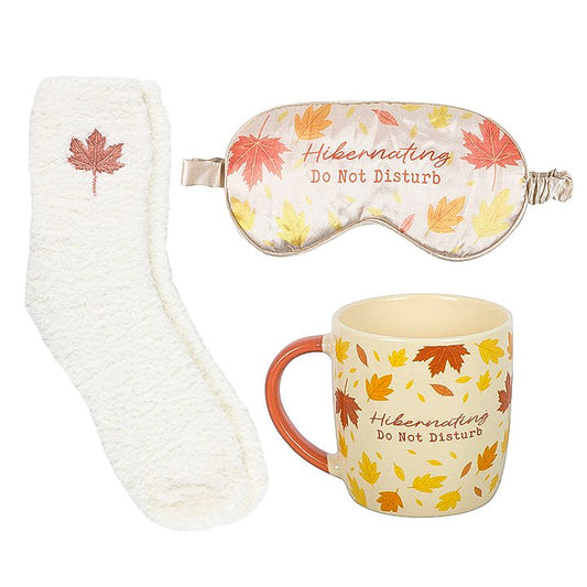 Kit Cocooning d'Automne - 1 Tasse, des Chaussettes & 1 Masque de Sommeil