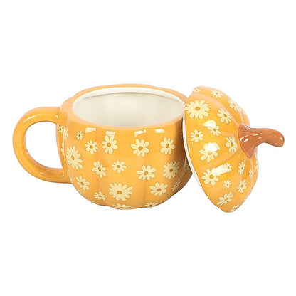 Tasse Citrouille Fleurie