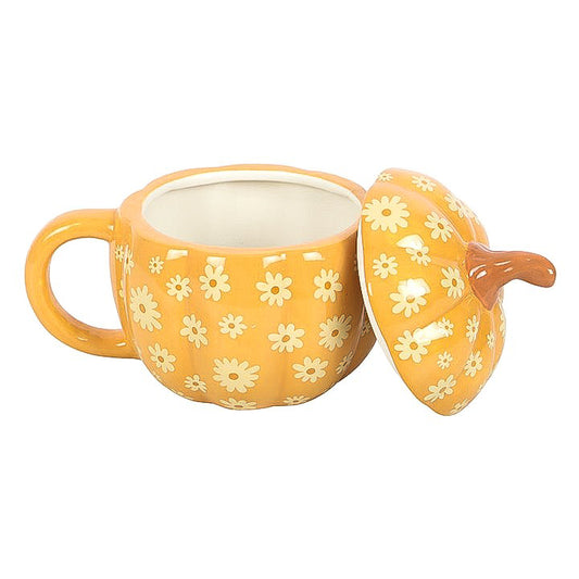 Tasse Citrouille Fleurie