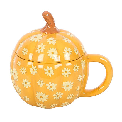 Tasse Citrouille Fleurie