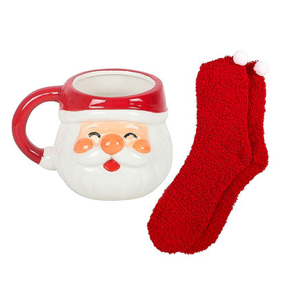 Tasse Pere Noel avec Chaussettes