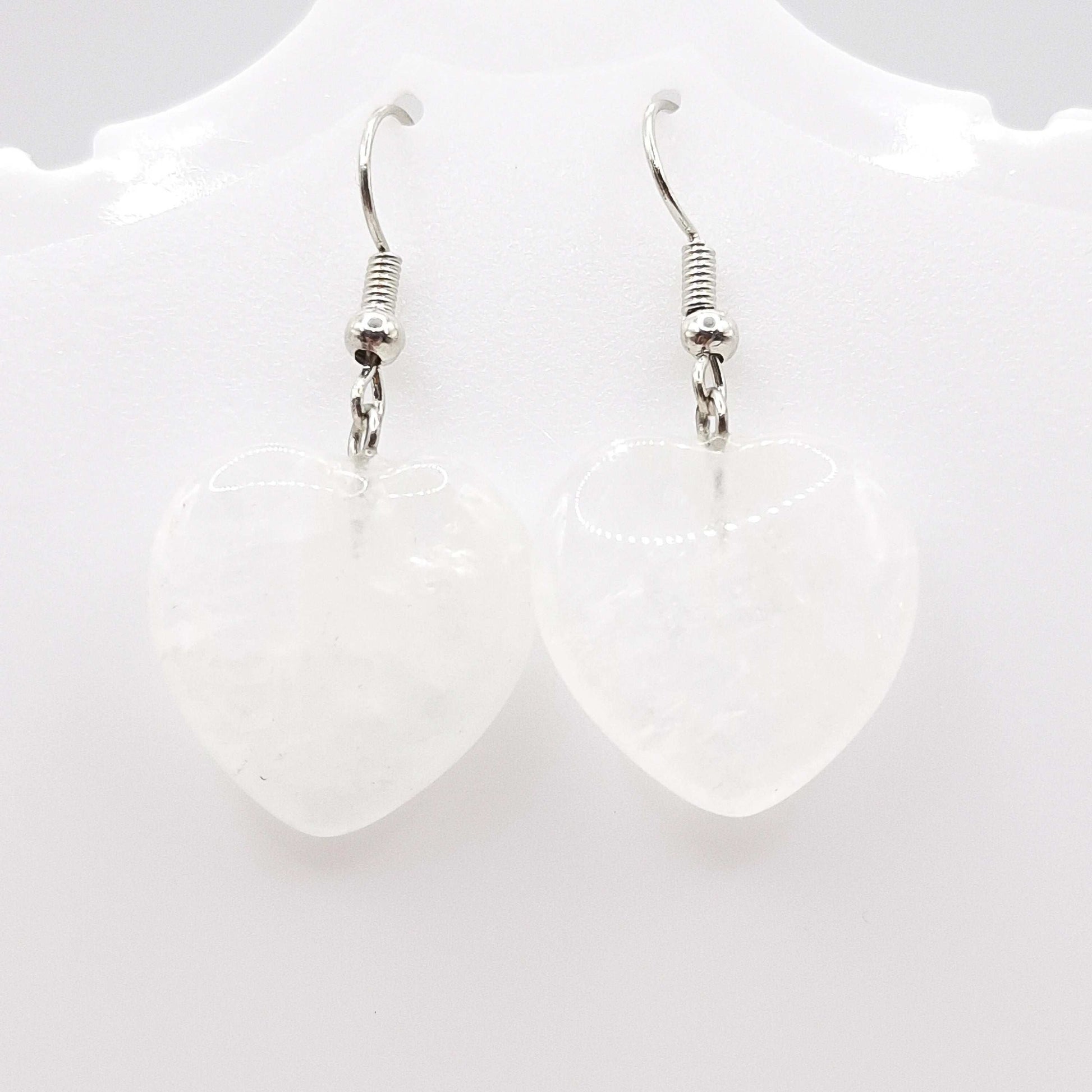 Boucles d'Oreilles COEUR CRISTAL DE ROCHE