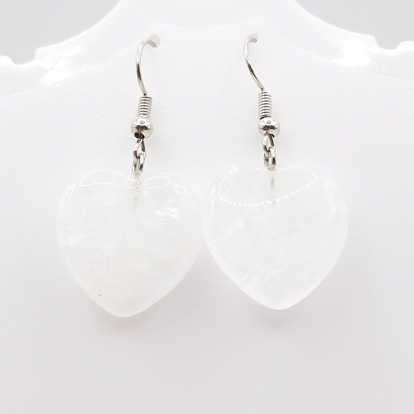 Boucles d'Oreilles COEUR CRISTAL DE ROCHE