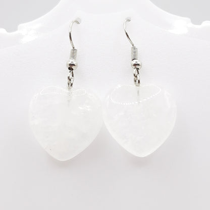 Boucles d'Oreilles COEUR CRISTAL DE ROCHE