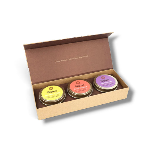 Coffret de 3 bougies parfumées Smudge en cire de soja