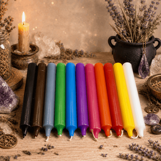 Bougies Rituels Teintées dans la Masse
