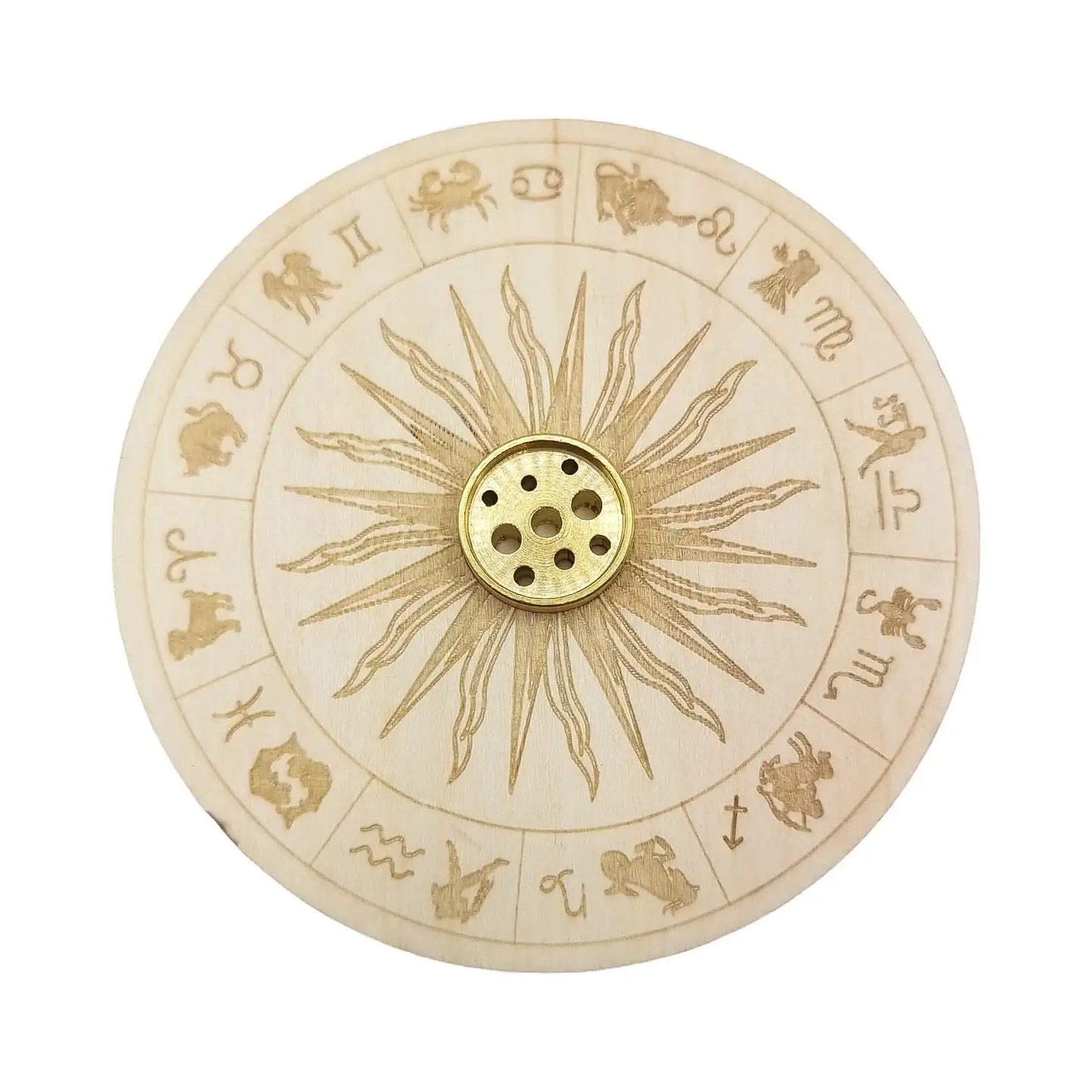 Porte Encens Bois Naturel MANDALA LUNES ASTRO