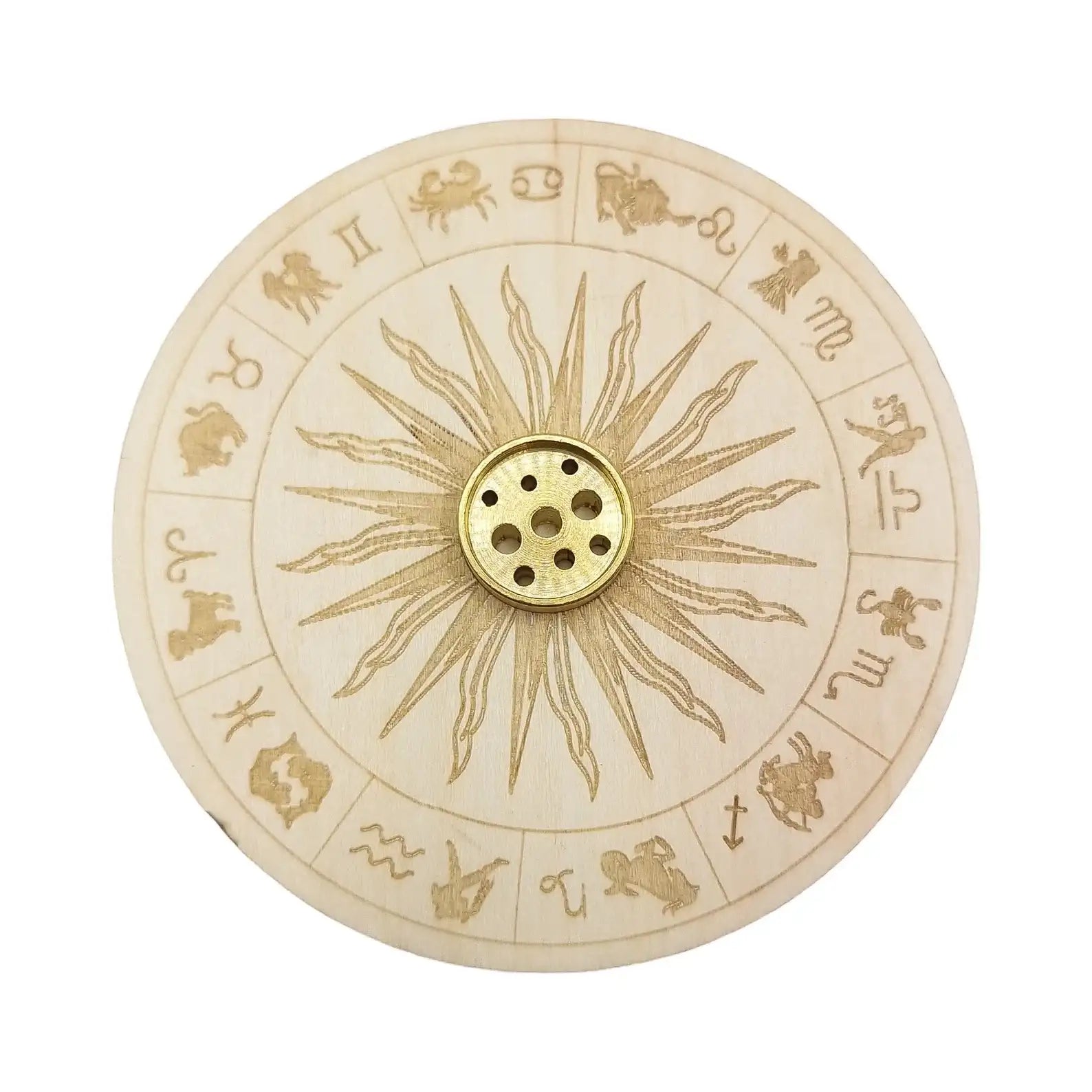 Porte Encens Bois Naturel MANDALA LUNES ASTRO