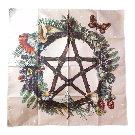 Nappe de Tarot PENTACLE FLEURI