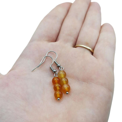 Boucles d'Oreilles Boule 06mm CORNALINE A