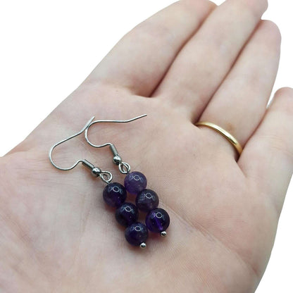 Boucles d'Oreilles Boule 06mm AMETHYSTE A
