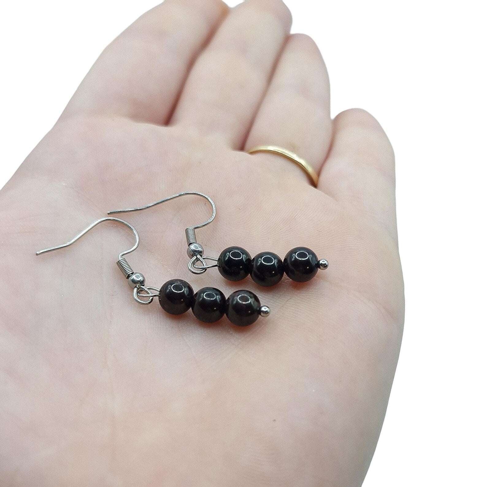 Boucles d'Oreilles Boule 06mm GRENAT ROUGE ALMANDIN AA