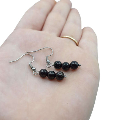 Boucles d'Oreilles Boule 06mm GRENAT ROUGE ALMANDIN AA