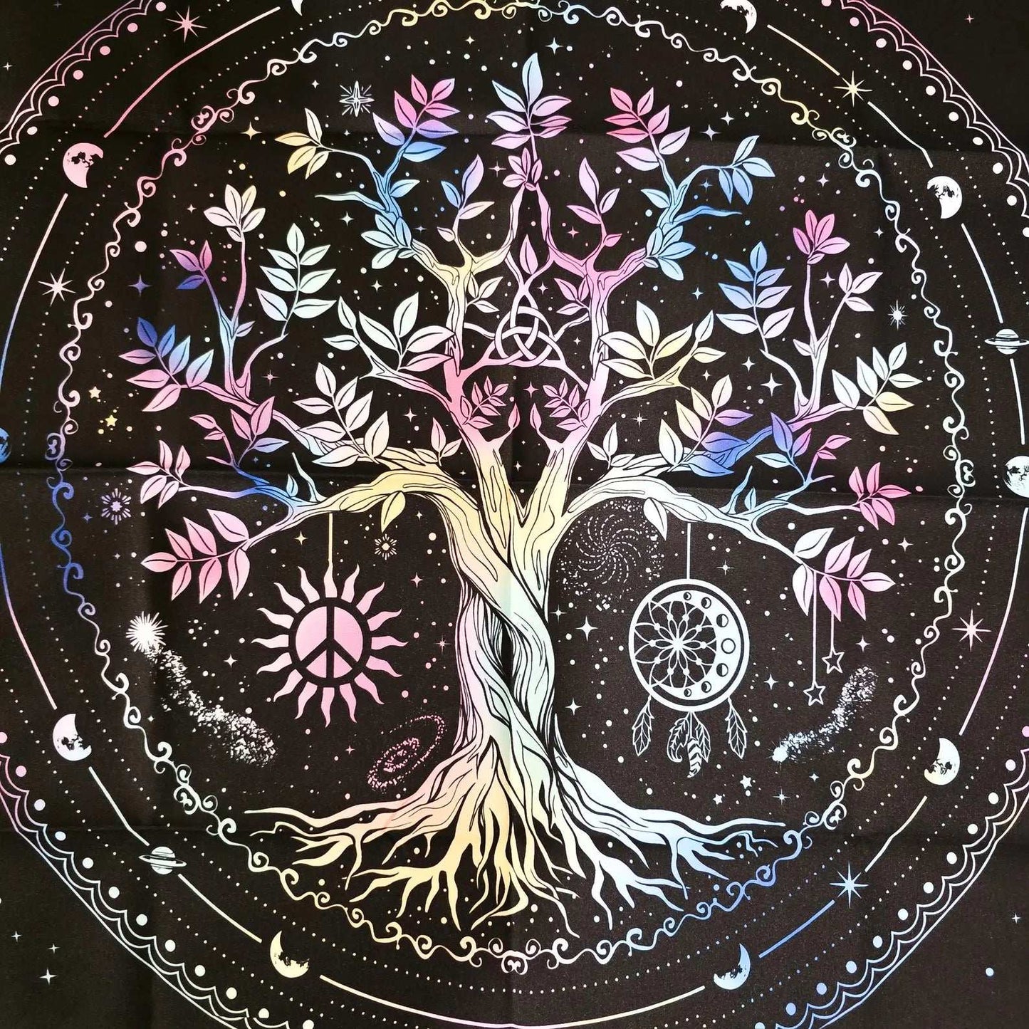 Nappe de Tarot ARBRE DE VIE MULTICOLORE