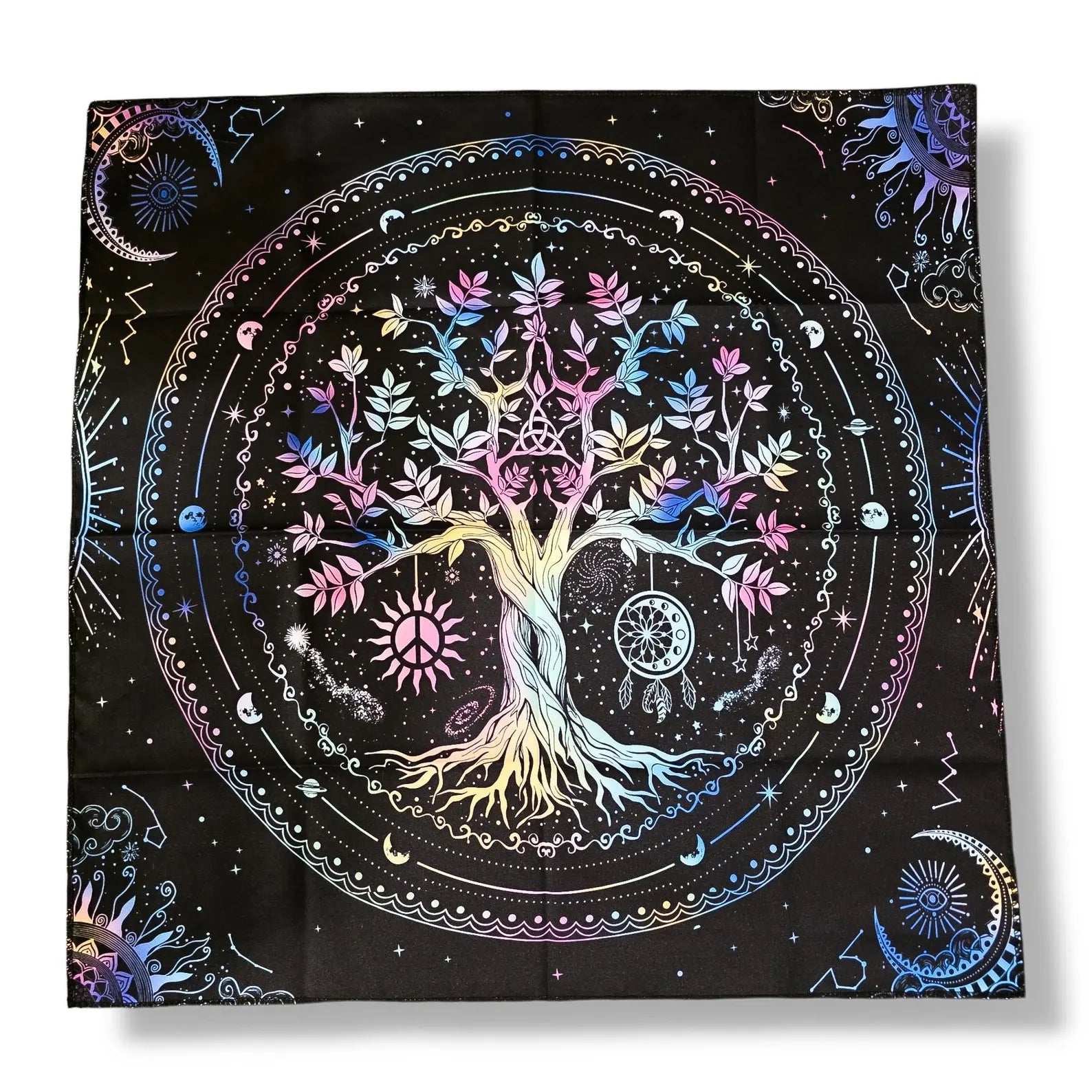 Nappe de Tarot ARBRE DE VIE MULTICOLORE