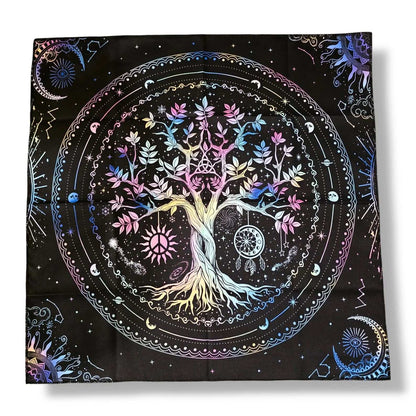 Nappe de Tarot ARBRE DE VIE MULTICOLORE