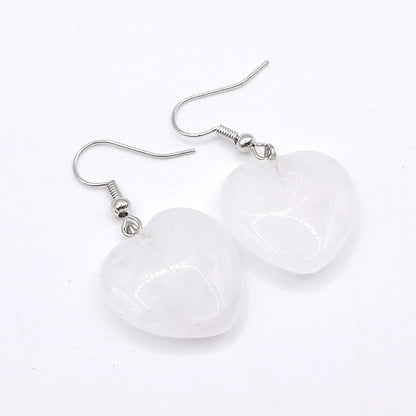 Boucles d'Oreilles COEUR CRISTAL DE ROCHE