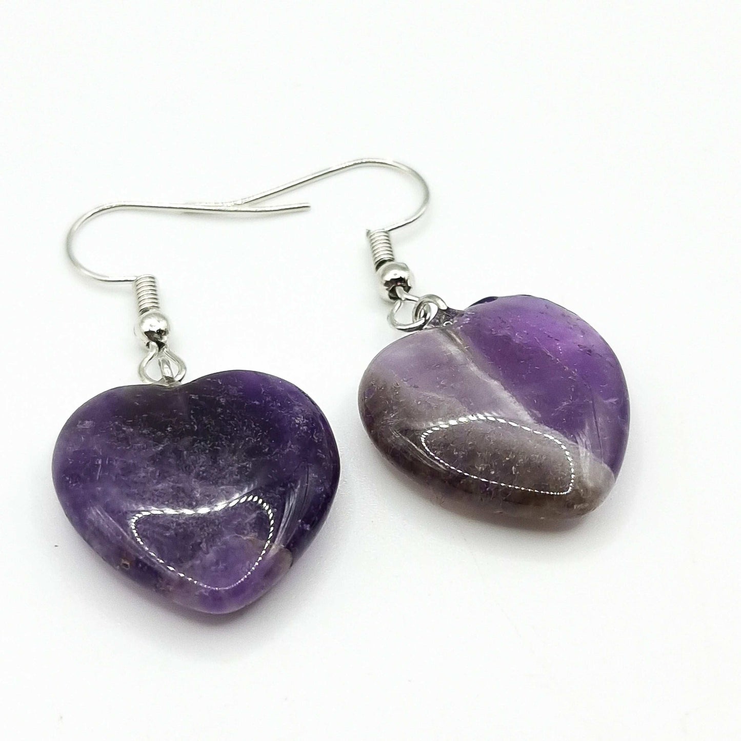 Boucles d'Oreilles COEUR AMÉTHYSTE