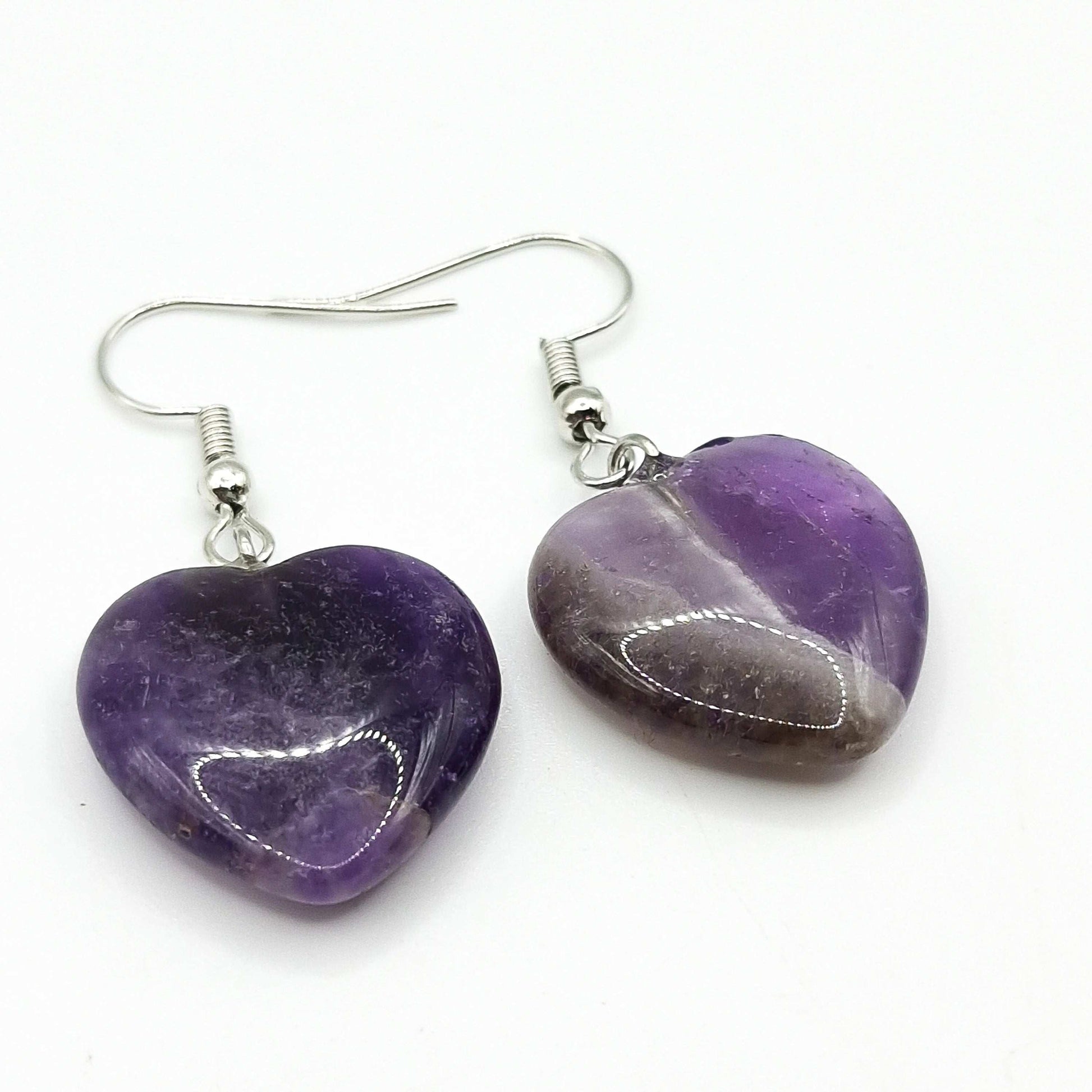 Boucles d'Oreilles COEUR AMÉTHYSTE