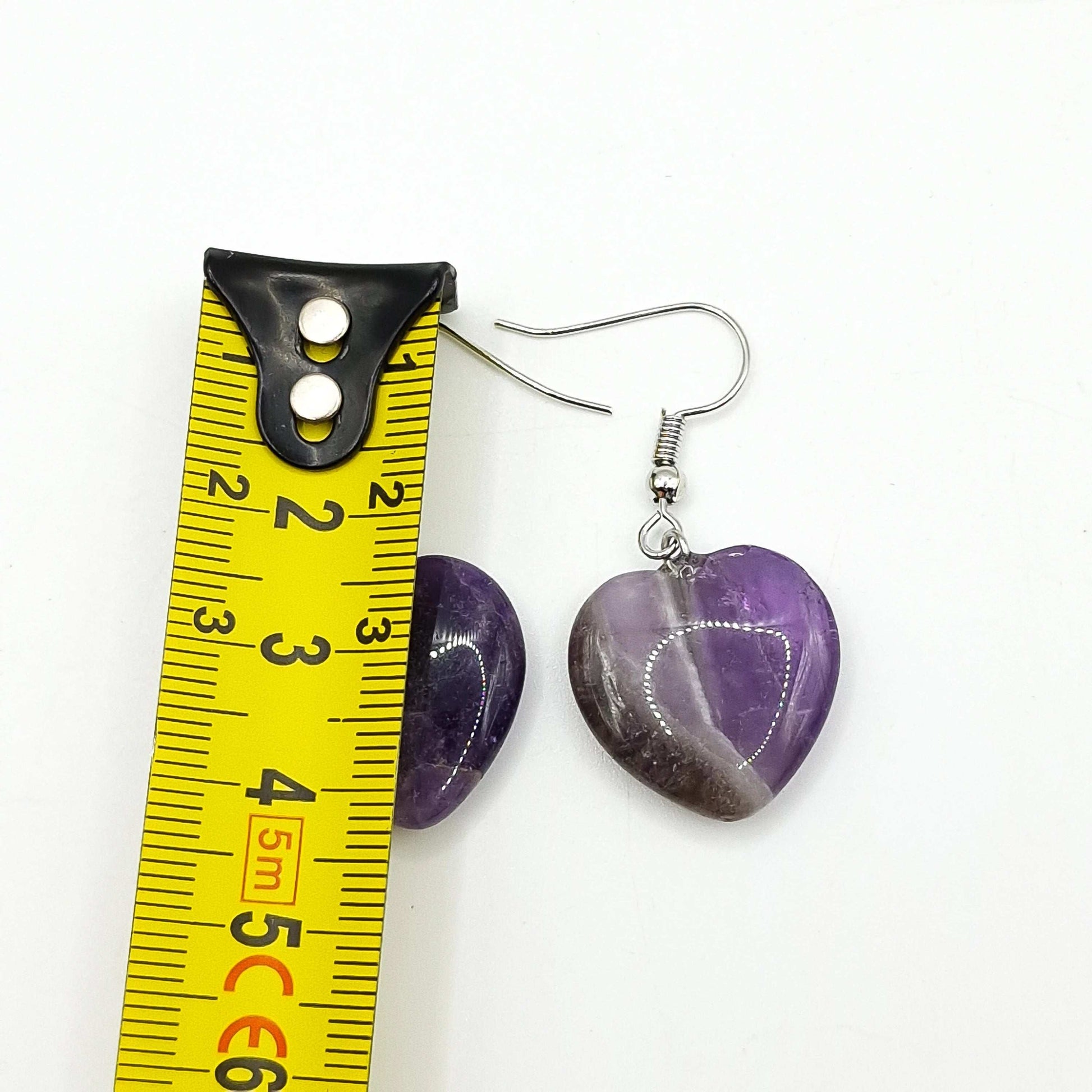 Boucles d'Oreilles COEUR AMÉTHYSTE