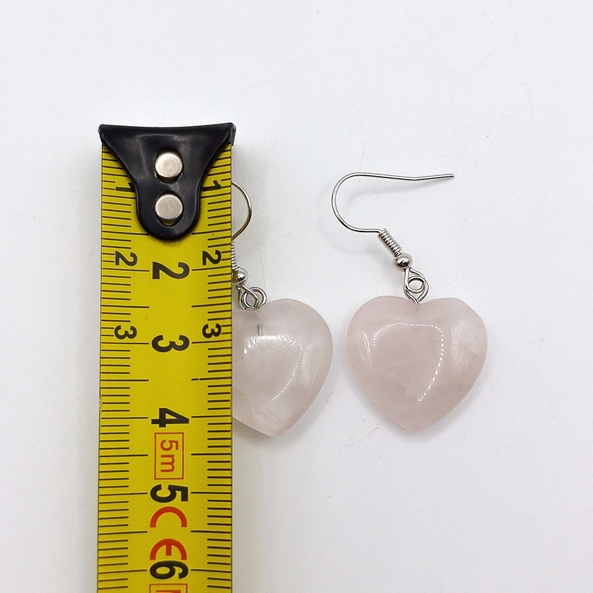 Boucles d'Oreilles Coeur QUARTZ ROSE