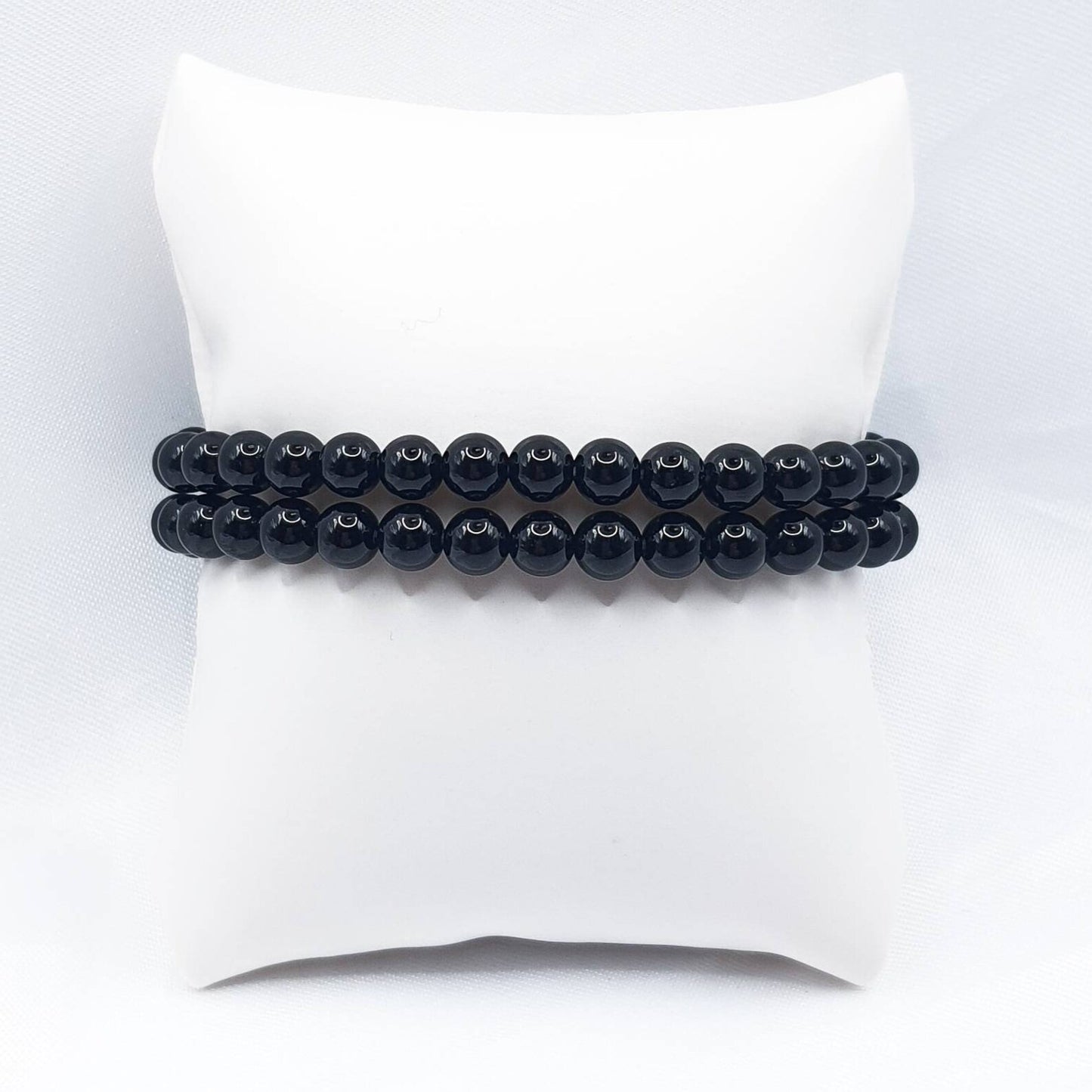 Bracelet Boule 06mm OBSIDIENNE NOIRE A