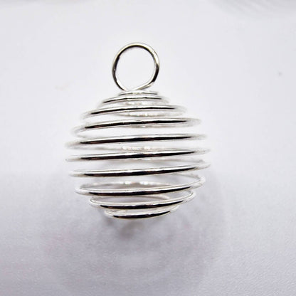 CAGE SPIRALE ARGENTÉE