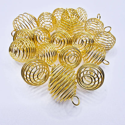 CAGE SPIRALE DOREE