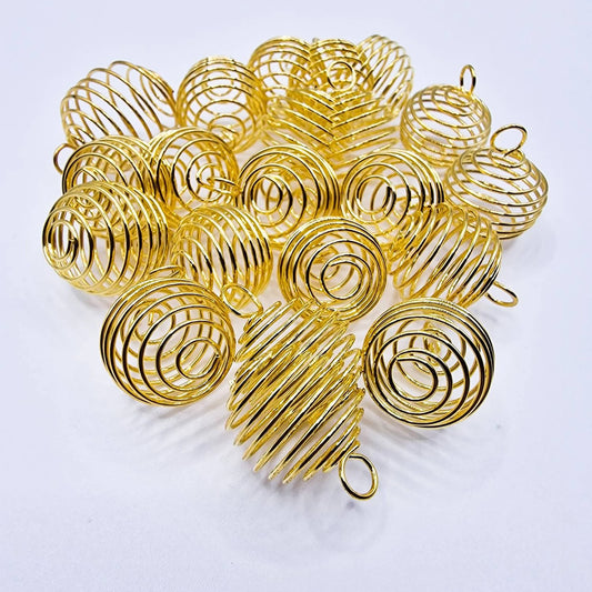 CAGE SPIRALE DOREE