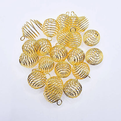 CAGE SPIRALE DOREE