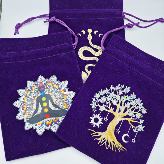 Pochettes en Velours Divinatoire Violettes