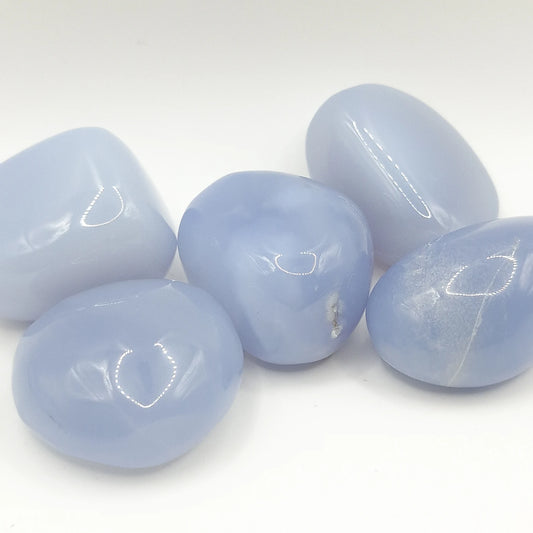 Pierre Roulée CALCEDOINE BLEUE AAA
