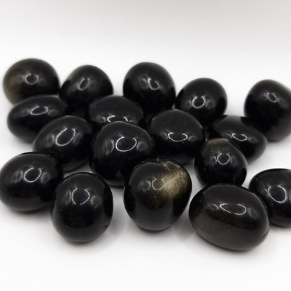Pierre Roulée OBSIDIENNE DORÉE AA