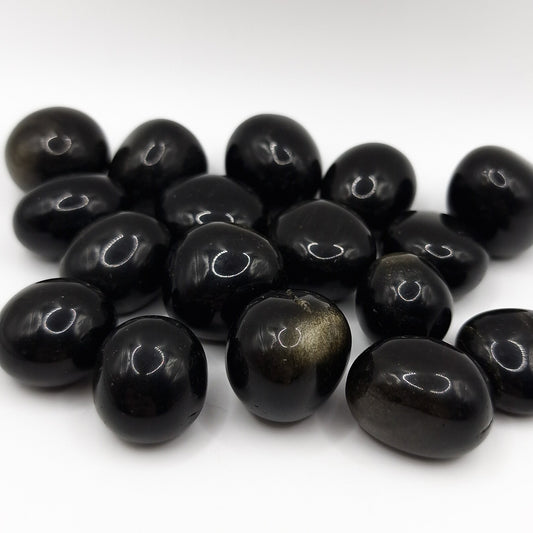 Pierre Roulée OBSIDIENNE DORÉE AA